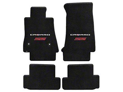 Lloyd Ultimat Front and Rear Floor Mats with Camaro and Red SS Logo; Black (16-23 Camaro)