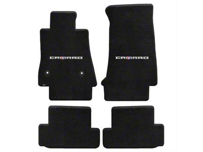 Lloyd Ultimat Front and Rear Floor Mats with Camaro Word Logo; Black (16-23 Camaro)