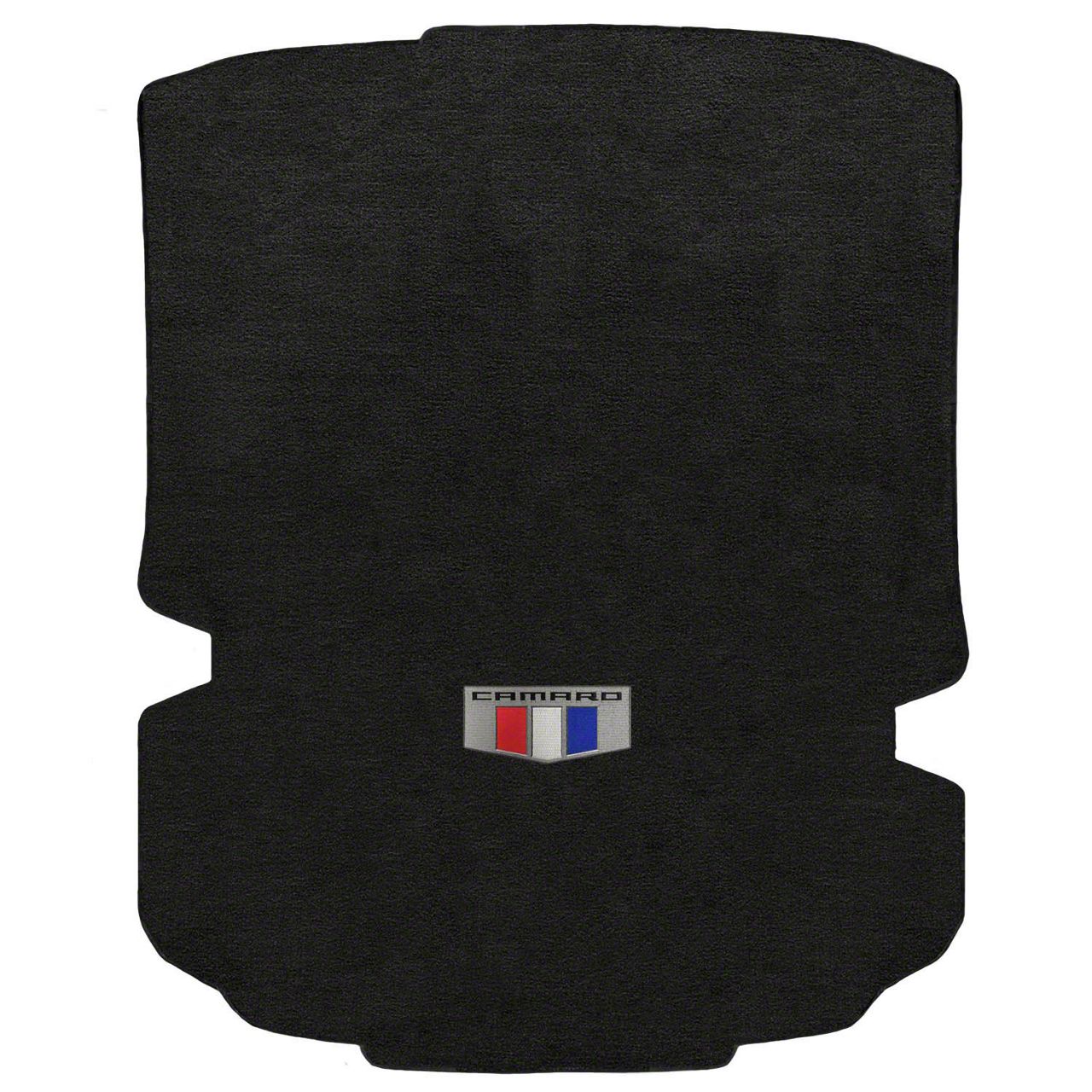 Lloyd Velourtex Trunk Mat with Camaro Shield Logo; Black (16-23 Camaro Coupe)