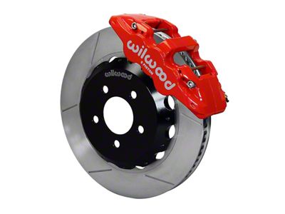 Wilwood AERO6 Front Big Brake Kit with 14.25-Inch Slotted Rotors; Red Calipers (10-15 Camaro)