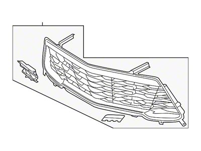 GM Bumper Cover Grille; Front; With Auxiliary Oil Cooler (16-18 Camaro)