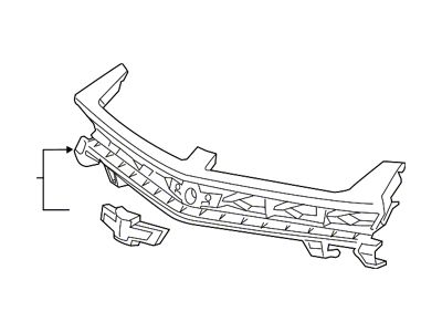 GM Grille; Without RS Package; Assembly (16-18 Camaro)