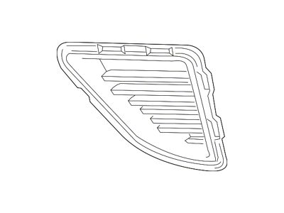 GM Bumper Insert; Front Left; Outer Grille; With Chrome Insert (16-18 Camaro)