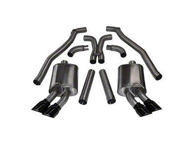 Corsa Performance Sport Cat-Back Exhaust with Quad Black Tips (10-15 6.2L Camaro Coupe)