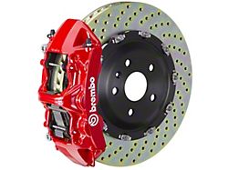Brembo GT Series 6-Piston Front Big Brake Kit with 15-Inch 2-Piece Cross Drilled Rotors; Red Calipers (10-15 Camaro SS)