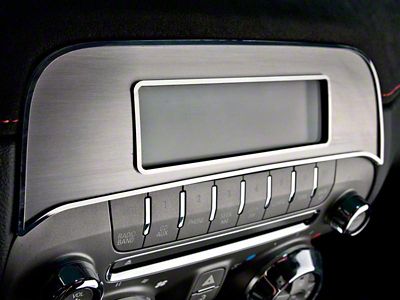 Radio Trim; Plate; Satin/Polished; For Factory Radio (10-15 Camaro)