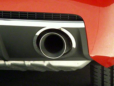 Exhaust Trim Rings; Polished; Chopped Oval; 2-Piece (10-13 Camaro)