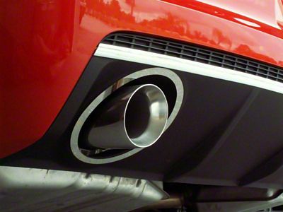 Exhaust Trim Rings; Polished; Full Oval; With Polished Exhaust Tips (10-13 Camaro SS)