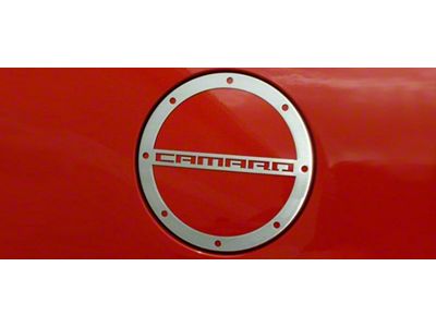 Gas Cap Cover; Polished; Camaro Style (10-18 Camaro)