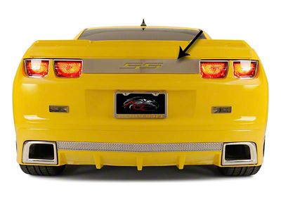 Trunk Lid Plate with SS Logo Inlay; Polished (10-13 Camaro)