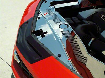 Front Header Plate; Polished; Works With Part Numbers 103022 and 103027 (10-15 Camaro)