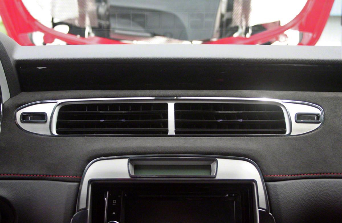 A/C Vent Center Trim Kit; Brushed/Polished (10-15 Camaro)