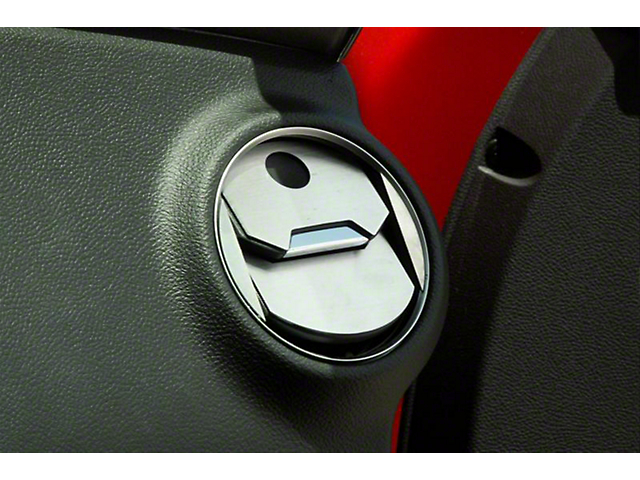 Round A/C Vent Duct Covers Kit; Brushed (10-15 Camaro)