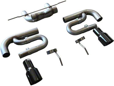 Solo Performance Muffler Delete Axle-Back Exhaust with Black Tips (16-23 Camaro SS w/o NPP Dual Mode Exhaust)