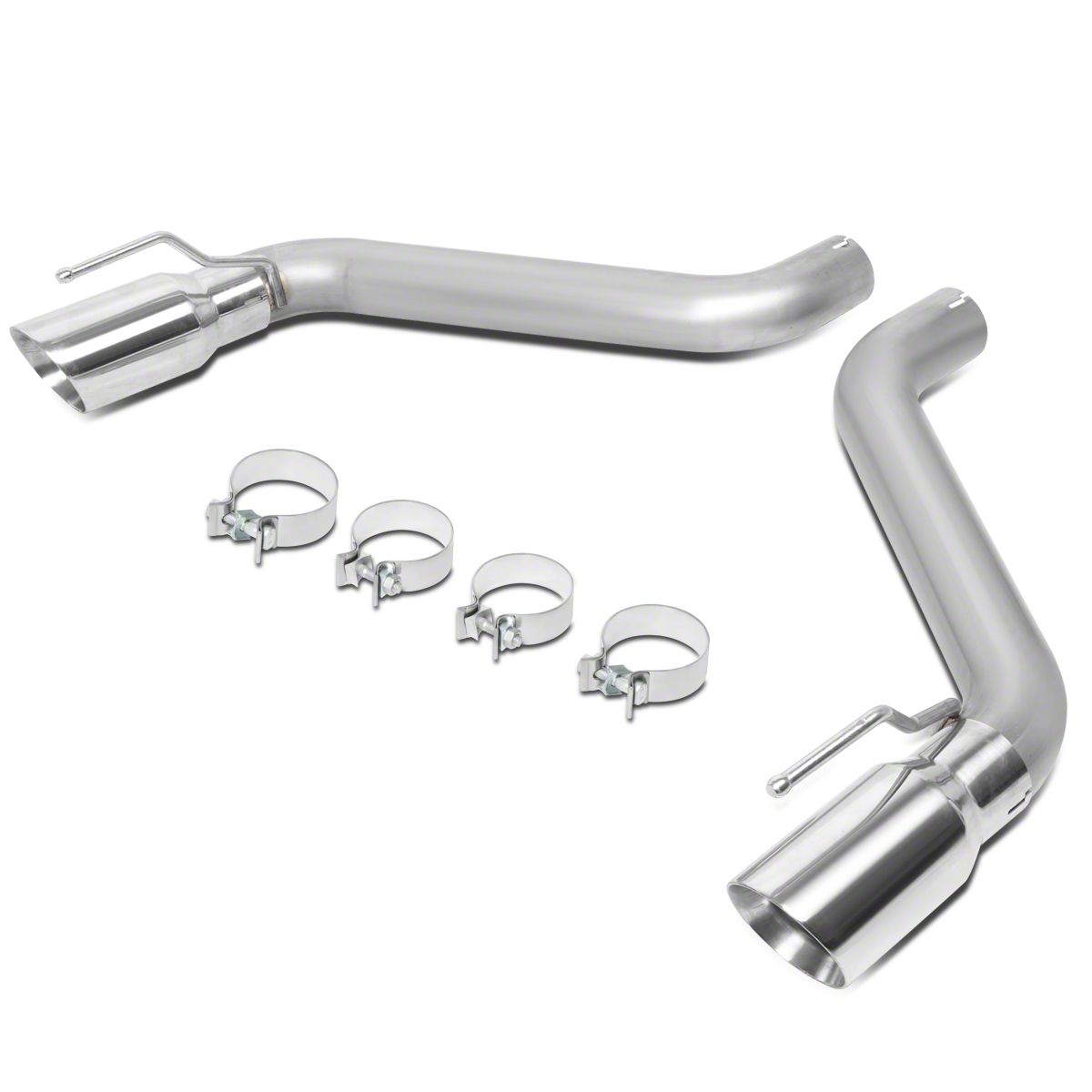 Camaro Muffler Delete Axle Back Exhaust With Polished Tips Camaro Ss W O Npp Dual Exhaust