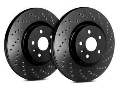 SP Performance Cross-Drilled Rotors with Black Zinc Plating; Front Pair (10-15 Camaro SS)