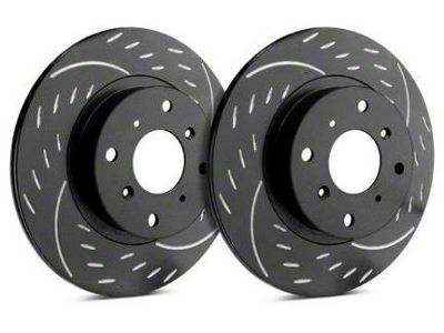 SP Performance Diamond Slot Rotors with Black Zinc Plating; Front Pair (16-23 Camaro SS w/ 4-Piston Front Calipers)