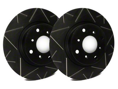 SP Performance Peak Series Slotted Rotors with Black Zinc Plating; Front Pair (10-15 Camaro SS)