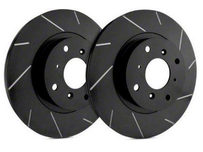 SP Performance Slotted Rotors with Black Zinc Plating; Rear Pair (10-15 Camaro SS; 12-23 Camaro ZL1)