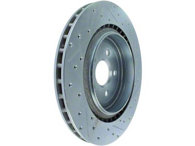 StopTech Sport Drilled and Slotted Rotor; Rear Passenger Side (10-15 Camaro SS; 12-23 Camaro ZL1)