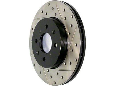 StopTech Sport Drilled and Slotted Rotor; Front Driver Side (16-23 Camaro SS w/ 4-Piston Front Calipers)