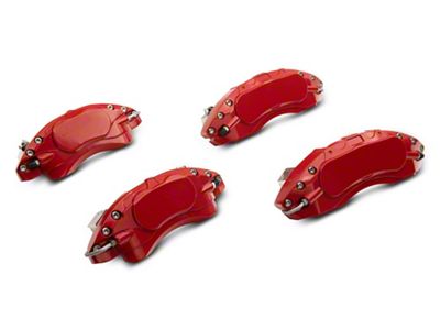 SR Performance Red Caliper Covers; Front and Rear (16-23 Camaro LS & LT w/ Single Piston Front Calipers)