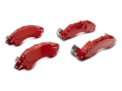 SR Performance Red Caliper Covers; Front and Rear (16-23 Camaro SS w/ 4-Piston Front Calipers)