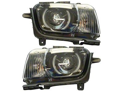 HID Headlights; Black Housing; Clear Lens (10-13 Camaro w/ Factory Projector/HID Headlights; 14-15 Camaro ZL1)