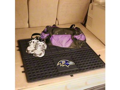 Molded Trunk Mat with Baltimore Ravens Logo (Universal; Some Adaptation May Be Required)
