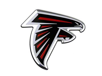 Atlanta Falcons Embossed Emblem; Black (Universal; Some Adaptation May Be Required)