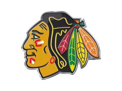 Chicago Blackhawks Embossed Emblem; Multi Color (Universal; Some Adaptation May Be Required)