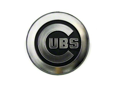 Chicago Cubs Molded Emblem; Chrome (Universal; Some Adaptation May Be Required)