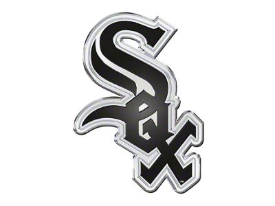 Chicago White Sox Embossed Emblem; Black (Universal; Some Adaptation May Be Required)