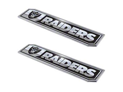 Las Vegas Raiders Embossed Emblems; Black (Universal; Some Adaptation May Be Required)