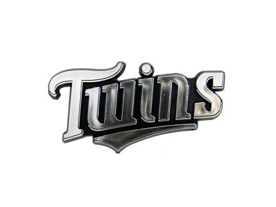 Minnesota Twins Molded Emblem; Chrome (Universal; Some Adaptation May Be Required)