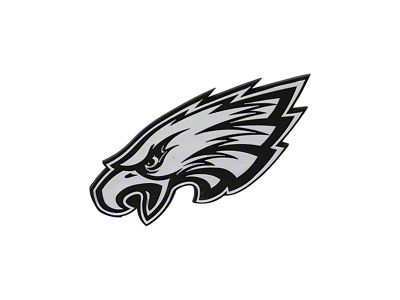 Philadelphia Eagles Molded Emblem; Chrome (Universal; Some Adaptation May Be Required)