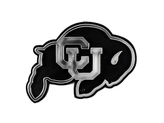 University of Colorado Molded Emblem; Chrome (Universal; Some Adaptation May Be Required)