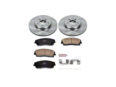 PowerStop OE Replacement Brake Rotor and Pad Kit; Front (06-23 RWD V6 Charger w/ Single Piston Front Calipers)