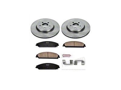 PowerStop OE Replacement Brake Rotor and Pad Kit; Front (12-14 Charger Pursuit; 06-23 Charger AWD SE, AWD SXT, Daytona, Daytona R/T, GT & R/T w/ Dual Piston Front Calipers; 11-13 5.7L HEMI Charger SE)