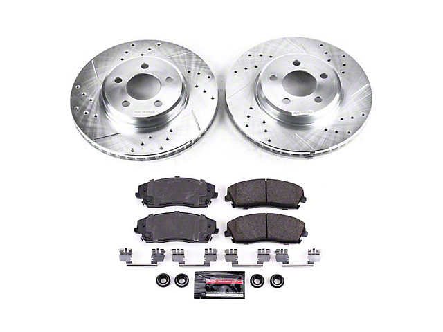 PowerStop Z23 Evolution Sport Brake Rotor and Pad Kit; Front (09-23 RWD Challenger SE & SXT w/ Single Piston Front Calipers)