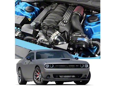 Procharger High Output Intercooled Supercharger Complete Kit with P-1SC-1; Satin Finish (15-23 6.4L HEMI Challenger)