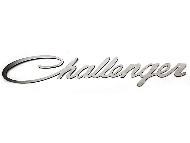 Challenger Side Fender Emblem Badge; Brushed (Universal; Some Adaptation May Be Required)