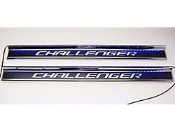 Illuminated Carbon Fiber Door Sills with Challenger Lettering; White (08-23 Challenger)