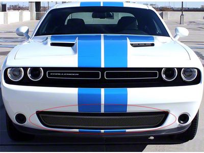Wire Mesh Lower Grille; Black (15-23 Challenger w/o Adaptive Cruise Control, Excluding SRT & Widebody Models)