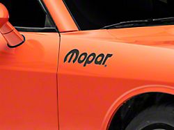 Officially Licensed MOPAR Decal; Matte Black (08-13 Challenger)