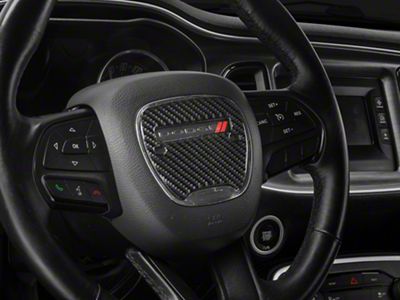SpeedForm Steering Wheel Trim; Carbon Fiber (15-23 Challenger)