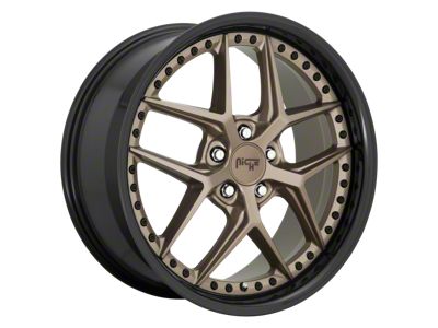 Niche Vice Matte Bronze Black Bead Ring Wheel; Rear Only; 20x10.5 (08-23 RWD Challenger)