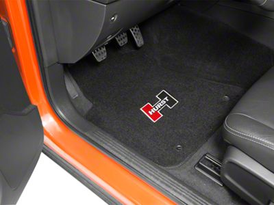 Hurst Elite Series Front and Rear Floor Mats with Red Hurst Logo; Black (08-23 Challenger)