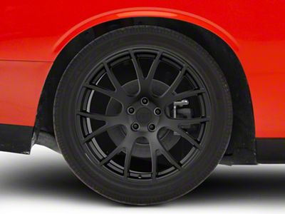 Hellcat Style Satin Black Wheel; Rear Only; 20x10 (08-23 RWD Challenger, Excluding Widebody)