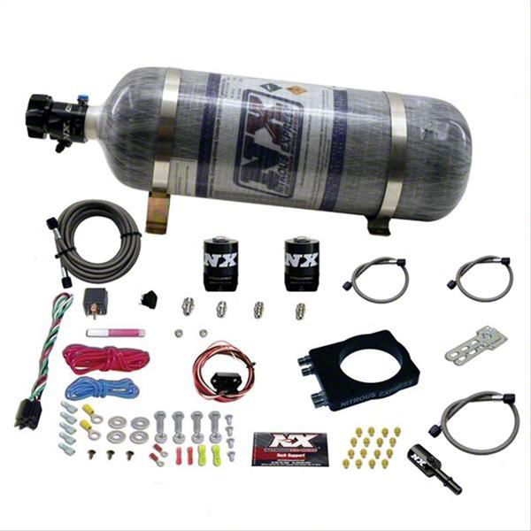 Nitrous Express Charger HEMI Nitrous Plate System; 12 lb. Carbon Bottle